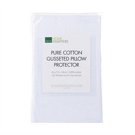Home Essentials Pure Cotton Gusseted Pillow Protector
