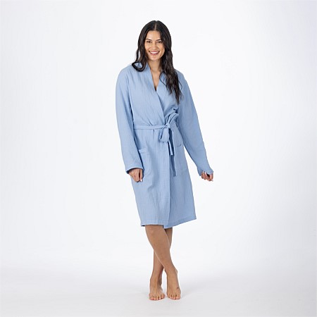  Design Republique Ivy Cotton Resort Robe Soft Blue 