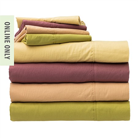 Design Republique Portia Washed Cotton Flat Sheet