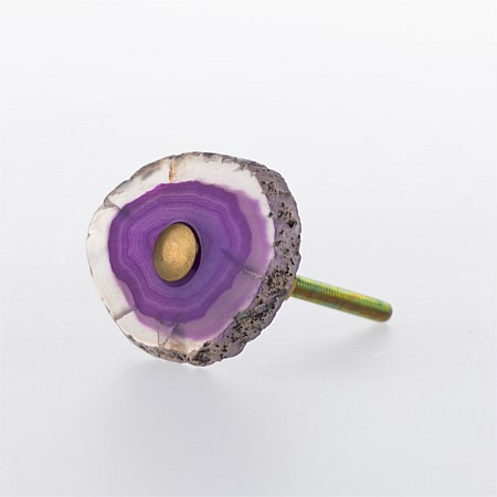 Solace Agate Purple Drawer Knob