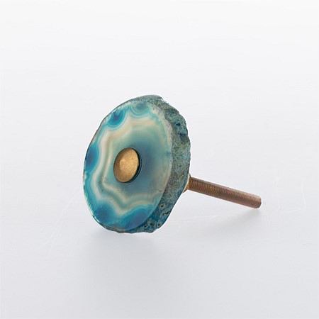 Solace Agate Blue Drawer Knob