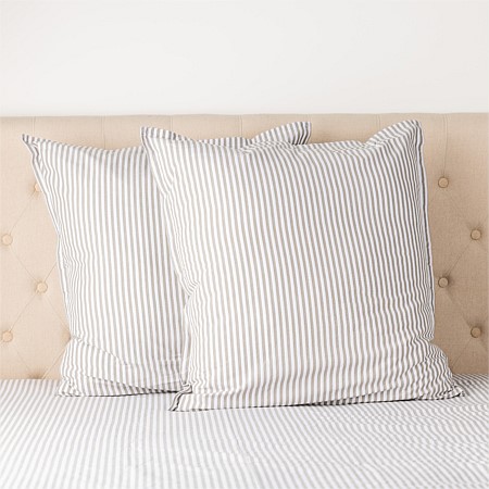 Design Republique Stonewashed Cotton Stripe European Pillowcase Pair