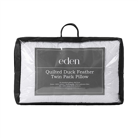 Eden Quilted Duck Feather Twin Pack Pillow 