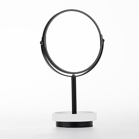 Solace Elements White Resin Mirror Stand